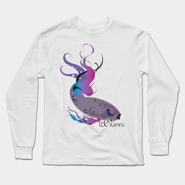 Starlight Pisces Long Sleeve T-Shirt by The Cuban Witch